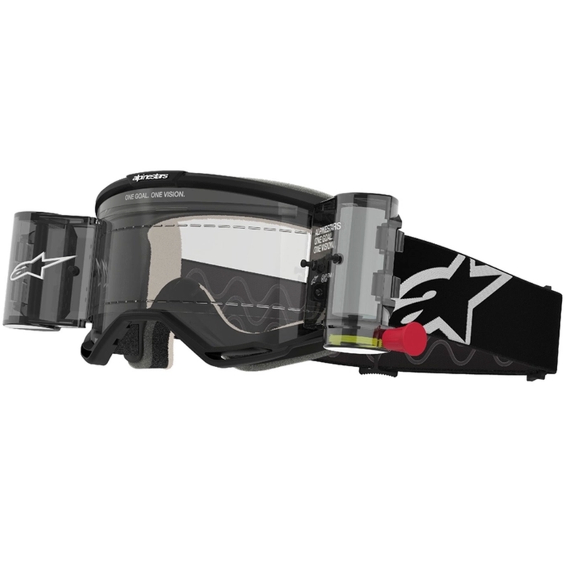 Alpinestars Vision 5 Corp ROLL-OFF Wide Vision Motocross-Brille schwarz mit klarer Linse
