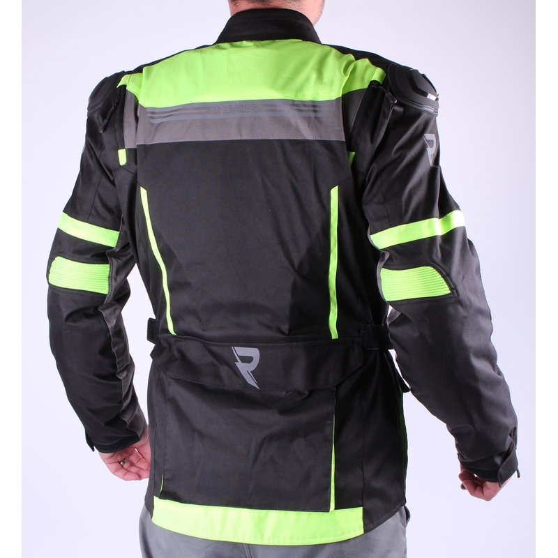 Street Racer Blow Schwarz-Fluo Gelb Motorradjacke Ausverkauf