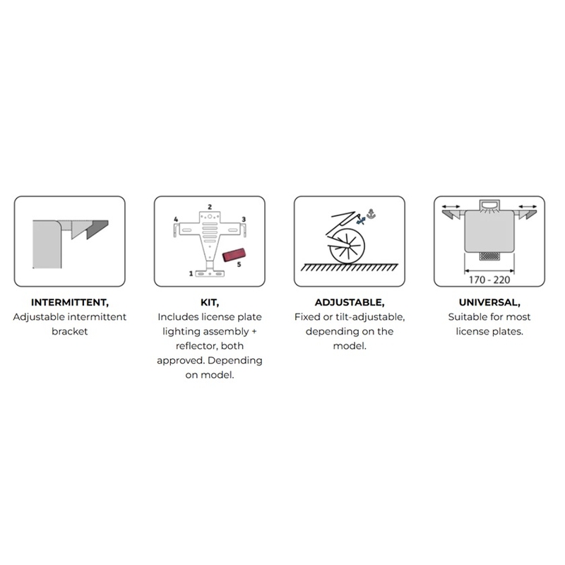 Adjustable license support PUIG schwarz