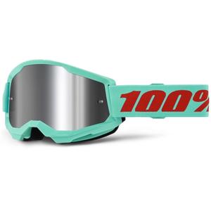 Motocrossbrille 100% STRATA 2 New Maupiti grün (silber plexi)