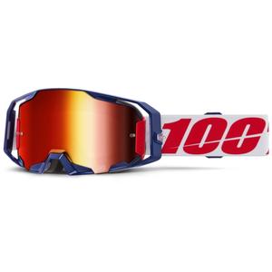 Motocross-Brille 100 % ARmatic Mach Z mit rotem Plexiglas