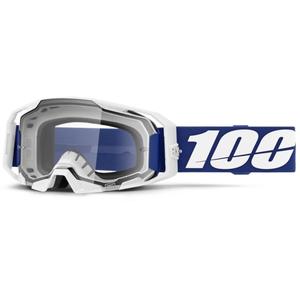 Motocross-Brille 100 % ARmatic blau mit klarem Plexiglas