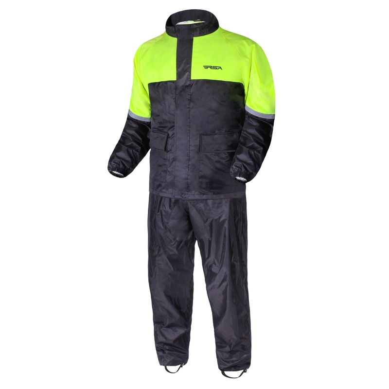 Motorrad Regenjacke RSA Vision schwarz-fluo gelb Ausverkauf
