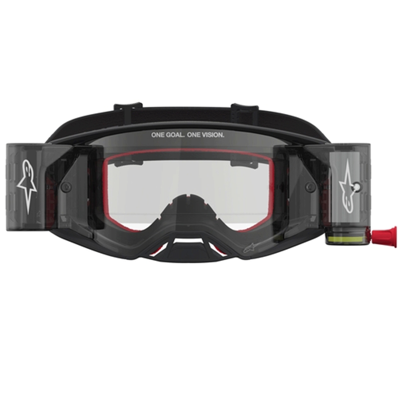 Alpinestars Supertech ROLL-OFF Motocross-Brille, schwarz-silber mit klarem Plexiglas