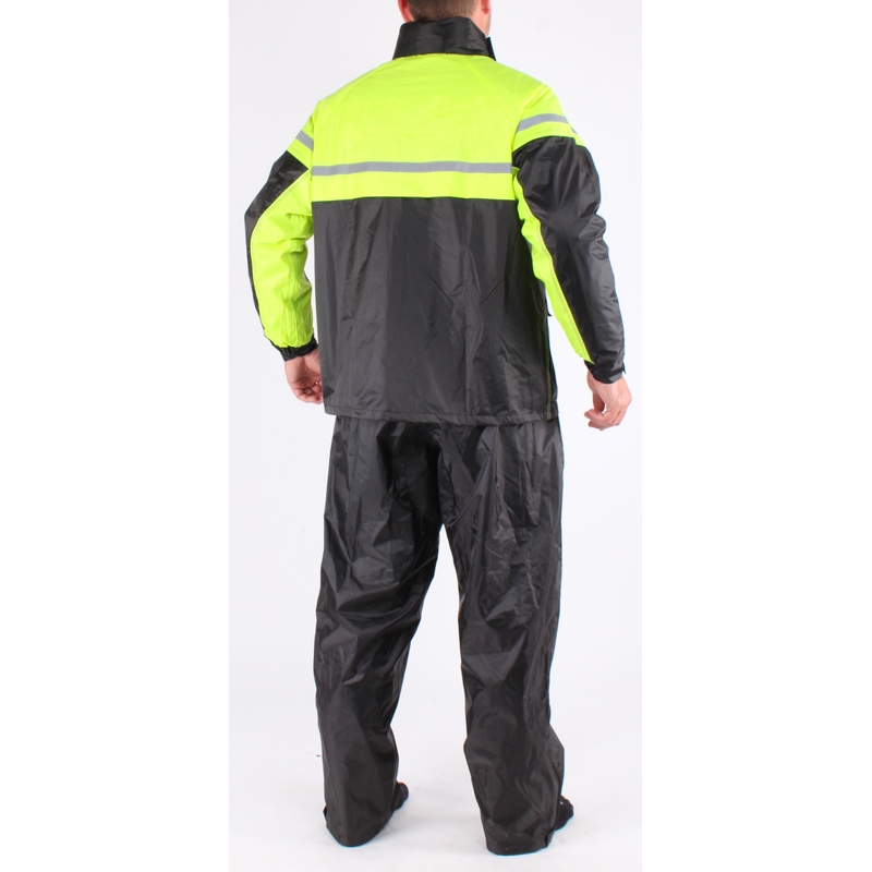Motorrad Regenjacke RSA Stripe schwarz-fluo gelb Ausverkauf