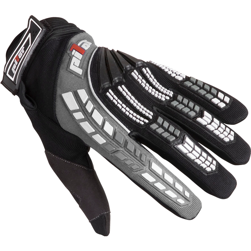 Kinder-Motocross-Motorradhandschuhe Pilot schwarz-grau - Klasse II