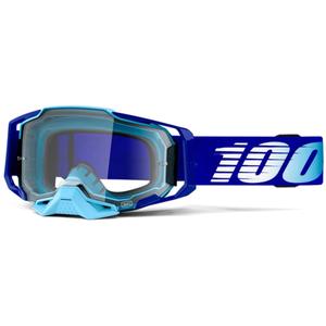 Motocrossbrille 100% ARMEGA Königsblau (klares Plexiglas)