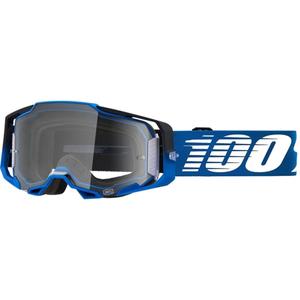 Motocrossbrille 100% ARMEGA Rockchuck dunkelblau (klares Plexiglas)