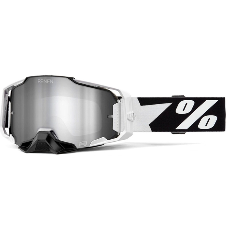 Motocross-Brille 100 % – USA ARMEGA Renen silbernes Plexiglas