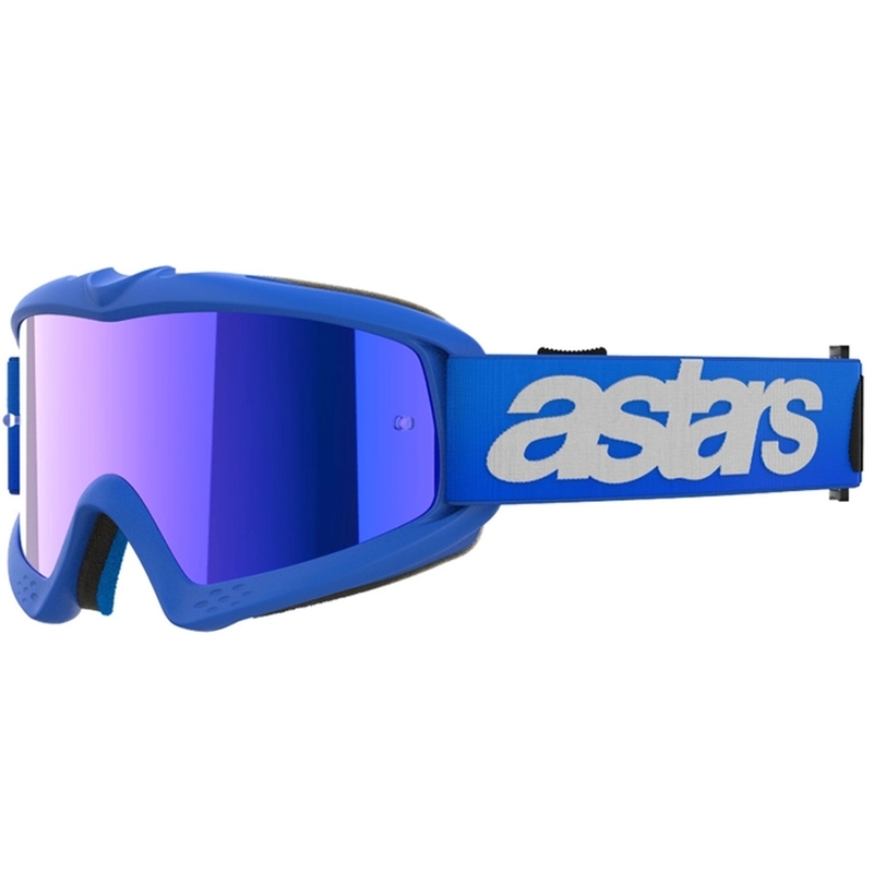 Alpinestars Vision Youth Blaze Kinder-Motocross-Brille blau mit verspiegelten blauen Gläsern
