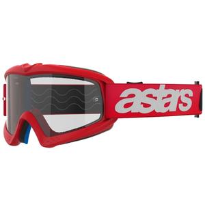 Alpinestars Vision Youth Blaze rote Motocross-Brille mit klaren Gläsern