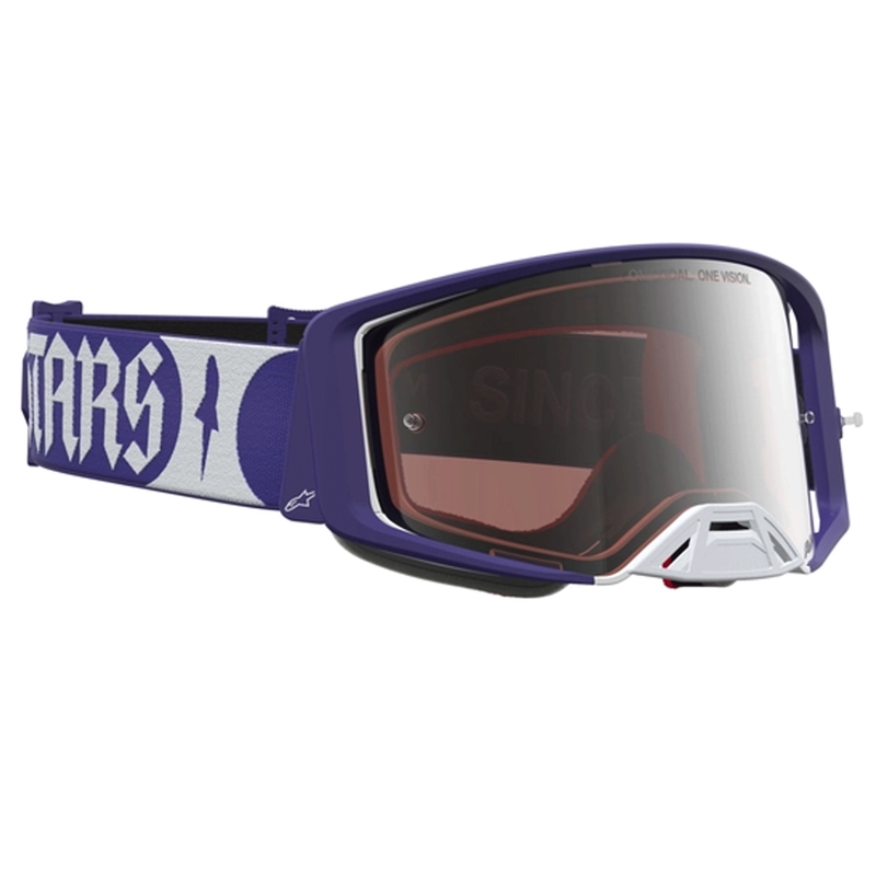 Alpinestars Supertech Atrox Motocross-Brille blau-weiß