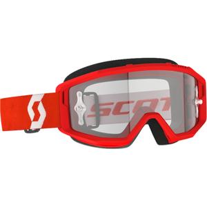 Motocross-Schutzbrille SCOTT PRIMAL CLEAR rot und weiß
