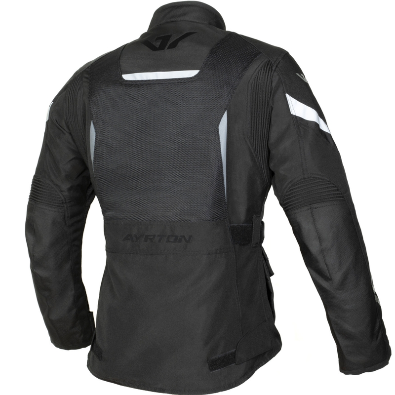 Damen-Motorradjacke Ayrton Teressa II Flow schwarz-grau - 2. Wahl - II. Qualität