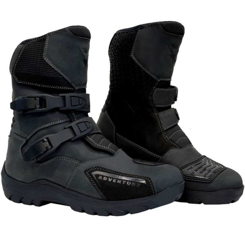 Motorradstiefel Street Racer Adventure Low WP 2 schwarz - II. Qualität