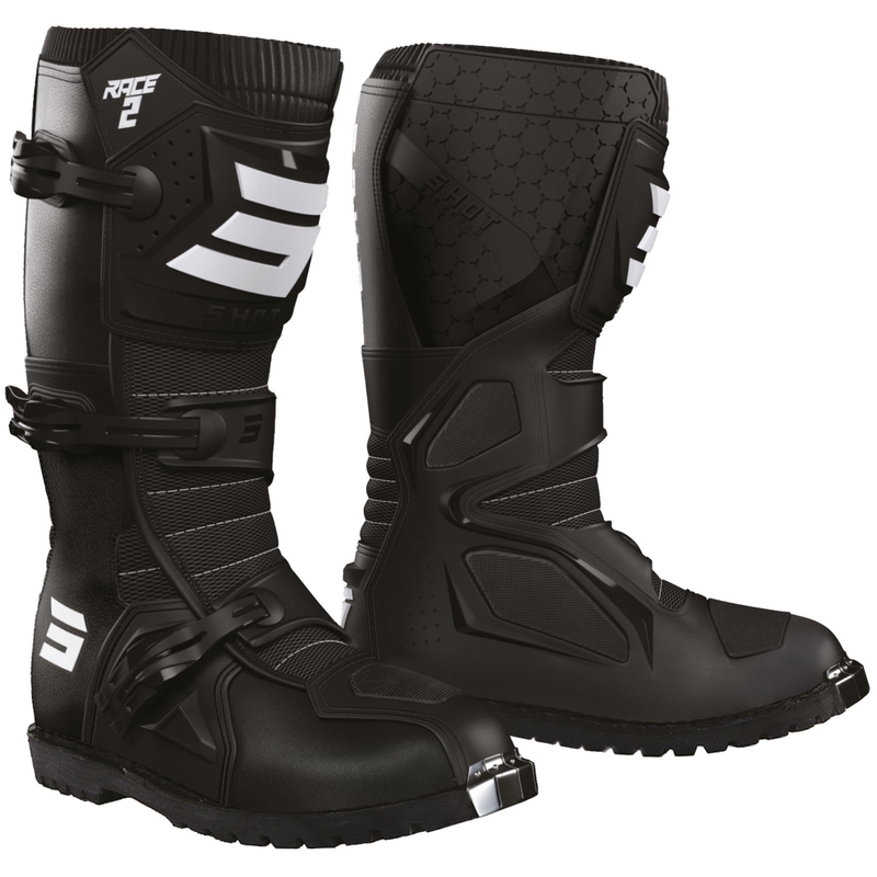 Shot Race 2 Enduro Motorradstiefel schwarz-weiß - II. Qualität
