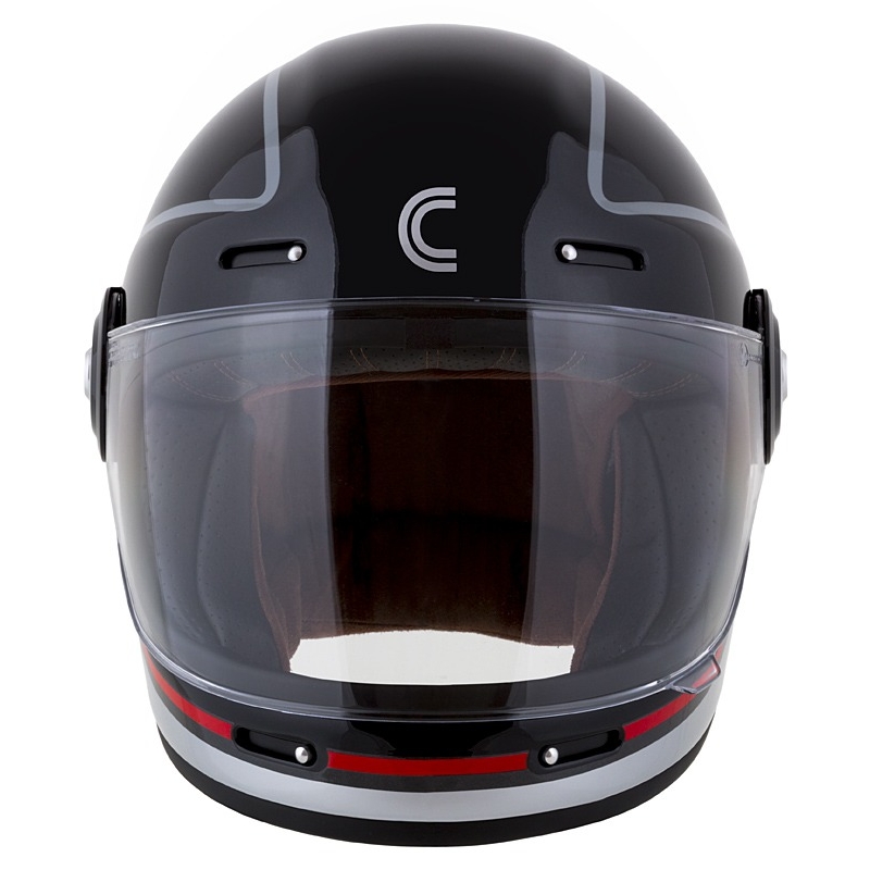 Cassida Fibre Jawa Sport Integralhelm schwarz-silber-rot 2 - II. Qualität