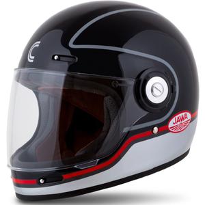 Cassida Fibre Jawa Sport Integralhelm schwarz-silber-rot 2 - II. Qualität