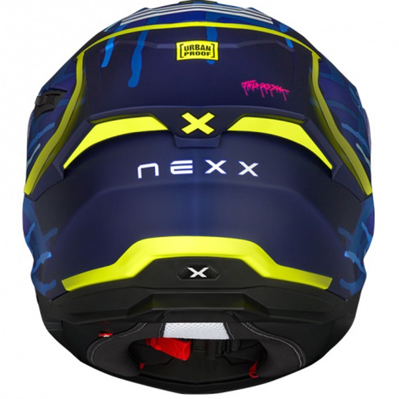 Integrierter Motorradhelm Nexx Y.100R Urbangram dunkelblau Ausverkauf - II. Qualität