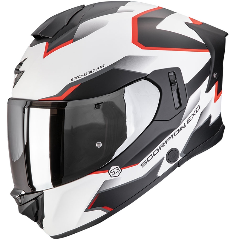 Scorpion EXO-530 Air Clip Motorrad Integralhelm matt weiß-schwarz-rot - II. Qualität