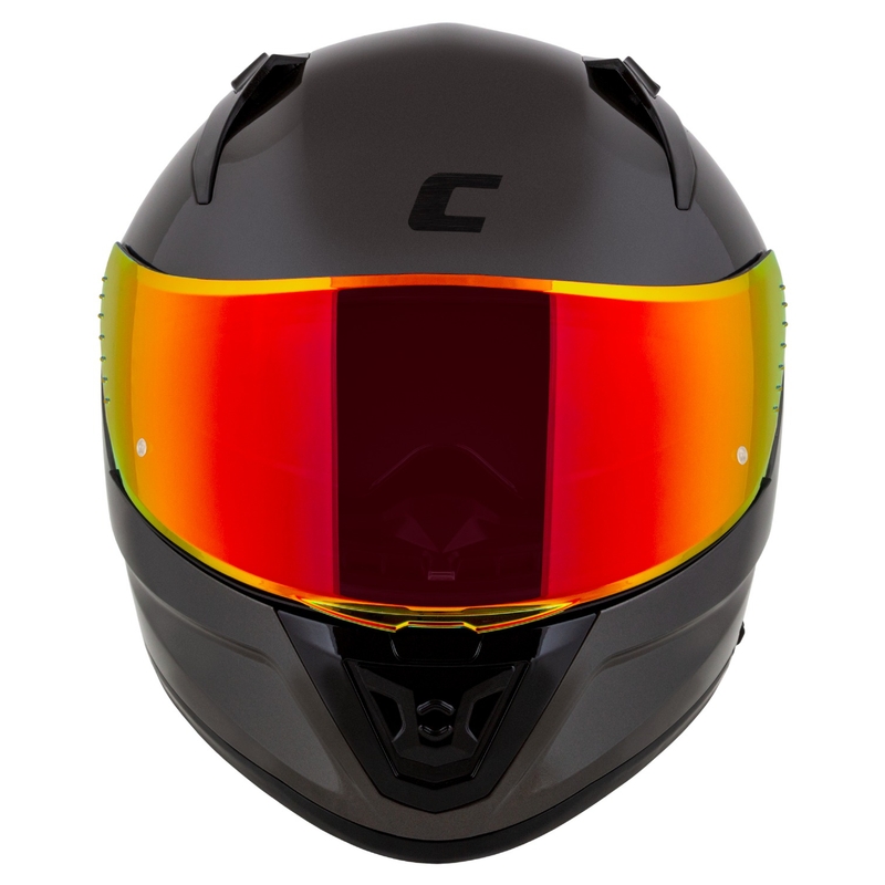 Cassida Aero Super Mono Integralhelm, glänzend schwarz, Chrom-Schwarz - II. Qualität