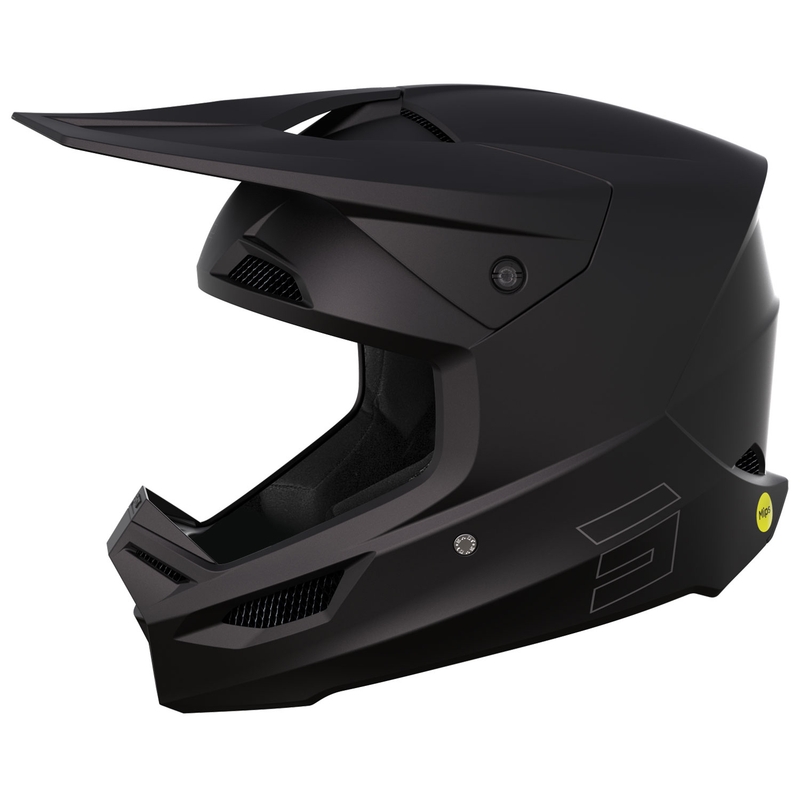 Motocross-Helm Shot Race Solid Black - II. Qualität Ausverkauf