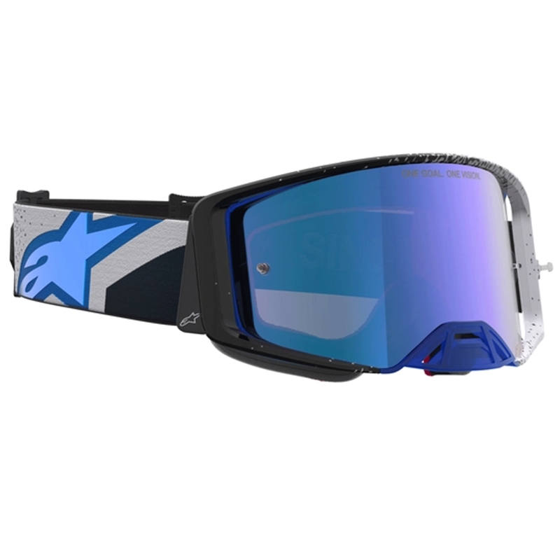 Alpinestars Supertech Hiten Motocross-Brille schwarz-blau