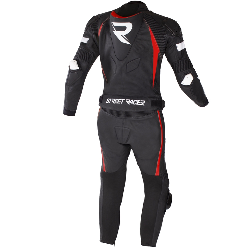 Street Racer Fast Track 2.1 Leder Motorradkombi schwarz-rot - II. Qualität