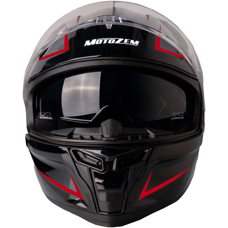 Integralhelm Motozem Guardian schwarz-rot 4 - II. Qualität