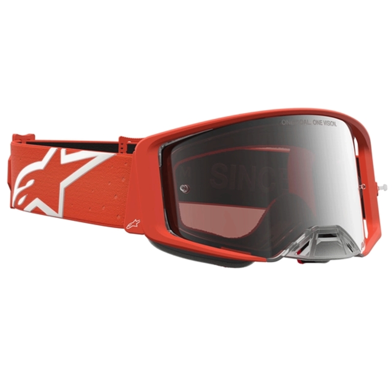 Alpinestars Supertech Vesta orange-silberne Motocross-Brille