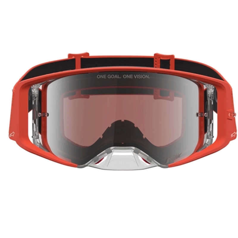 Alpinestars Supertech Vesta orange-silberne Motocross-Brille