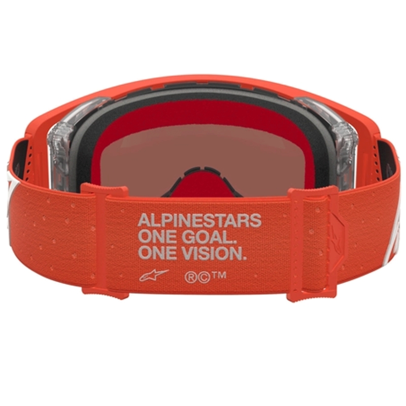 Alpinestars Supertech Vesta orange-silberne Motocross-Brille