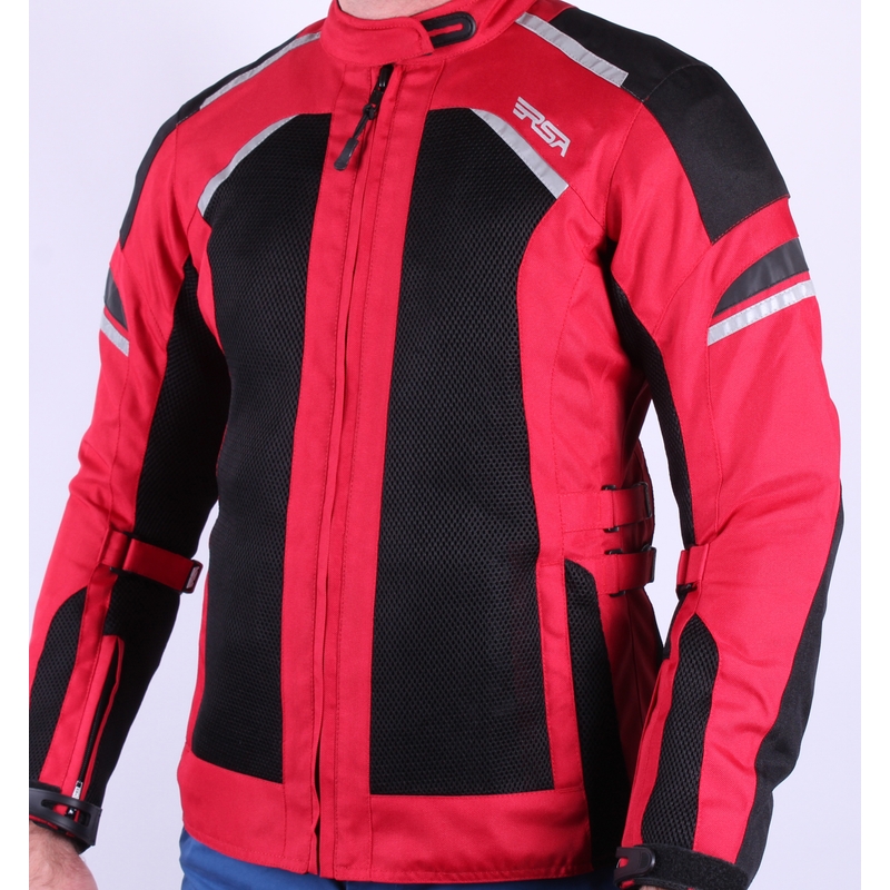 Frauen RSA Viper Schwarz und Rot Motorrad Jacke Ausverkauf