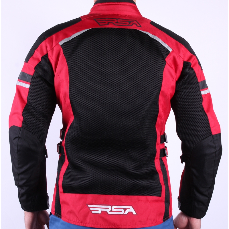 Frauen RSA Viper Schwarz und Rot Motorrad Jacke Ausverkauf