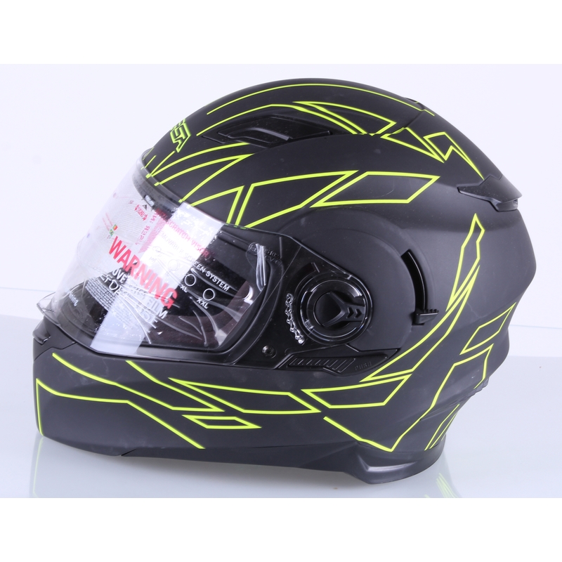RSA District schwarz-fluo gelb Integral Motorradhelm Ausverkauf