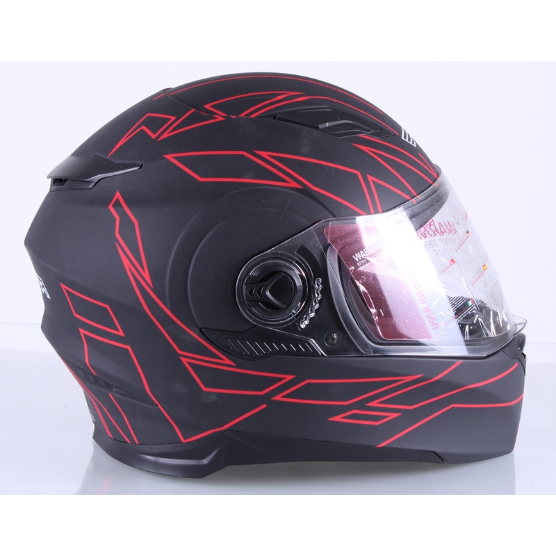 RSA District schwarz und rot Integral Motorradhelm Ausverkauf