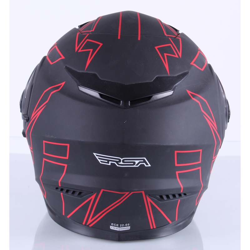 RSA District schwarz und rot Integral Motorradhelm Ausverkauf