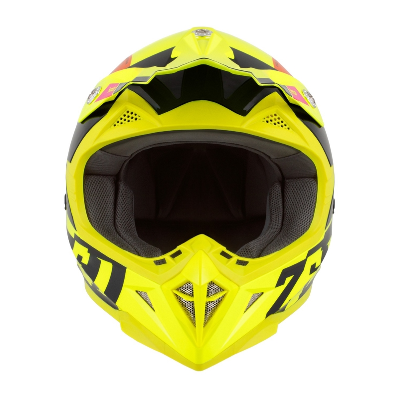 Kinder-Motocross-Helm ZED X1.9 Tendo fluo gelb-rosa-orange-schwarz - II. Qualität