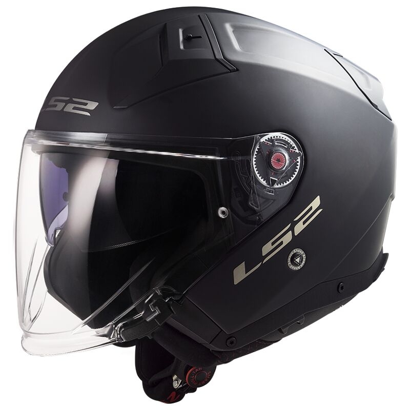 Offener Motorradhelm LS2 OF603 Infinity II Solid Black Matte - II. Qualität