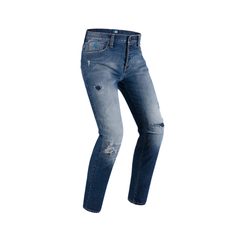 PMJ Street blaue Motorradjeans Ausverkauf - II. Qualität