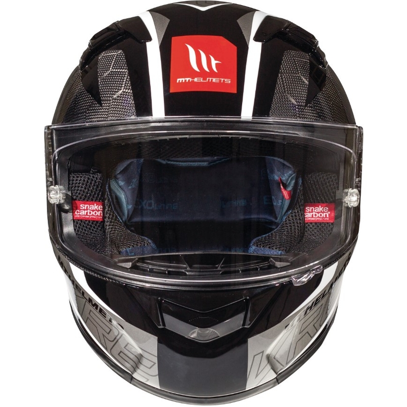 MT Kre Snake Carbon 2.0 Schwarz und Weiß Integral Motorradhelm Ausverkauf