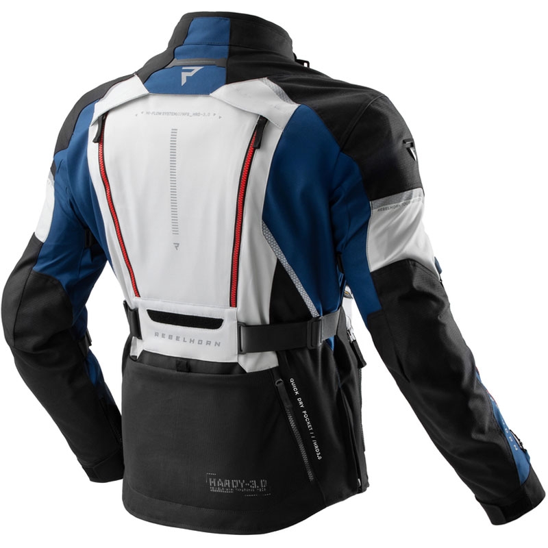 Motorradjacke Rebelhorn Hardy 3.0 blau-grau-rot 2 - II. Qualität