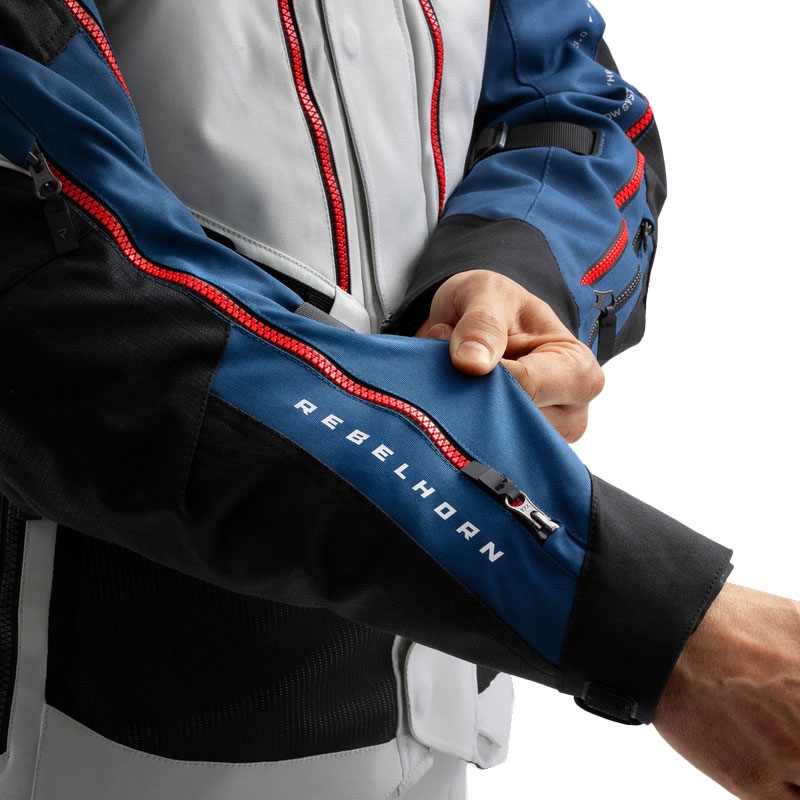 Motorradjacke Rebelhorn Hardy 3.0 blau-grau-rot 2 - II. Qualität