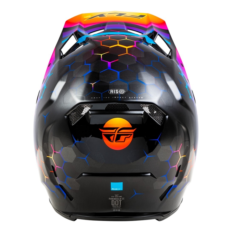 Motocross-Helm FLY Racing Formula CC Tektonic schwarz-gelb-rosa - II. Qualität