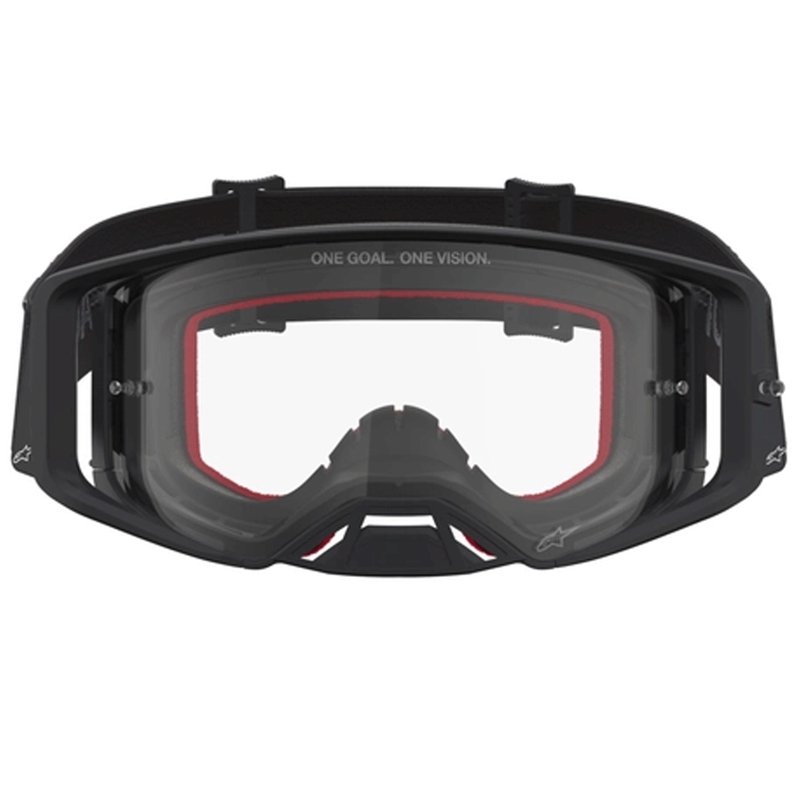 Alpinestars Supertech Vesta Motocross-Brille, schwarz-silber mit klarem Plexiglas