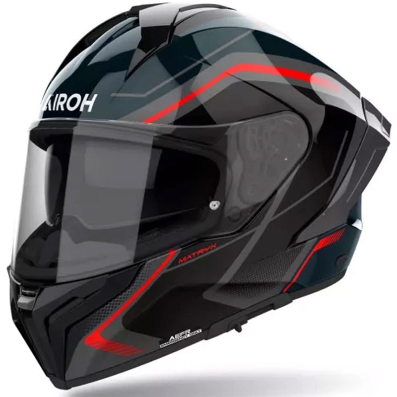 Airoh MATRYX Wide Integralhelm Motorrad schwarz-grau-rot