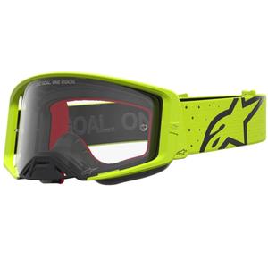 Alpinestars Supertech Vesta Motocross-Brille, fluoreszierend gelb-schwarz (klares Plexiglas)