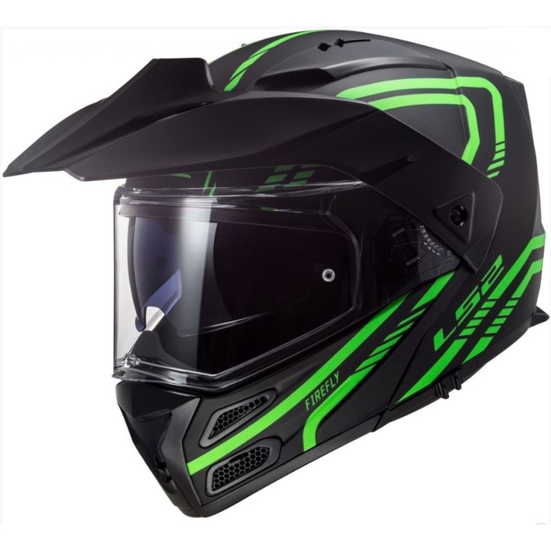LS2 FF324 Metro EVO Firefly schwarz-fluo grüner Helm