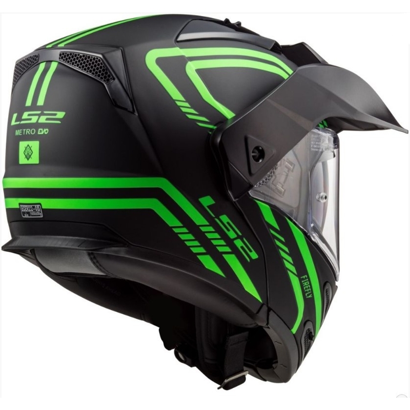 LS2 FF324 Metro EVO Firefly schwarz-fluo grüner Helm