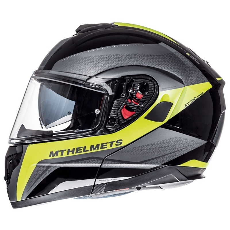 MT Atom Tarmac Motorradhelm schwarz matt-fluo gelb - Grade II